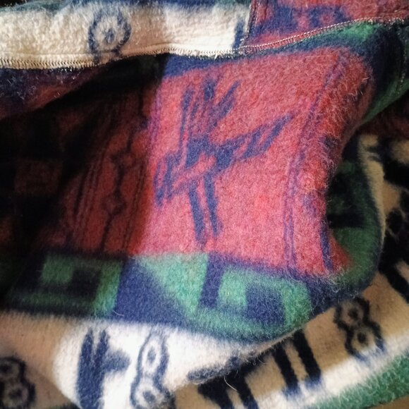 VGUC: Vintage Guatemalan Folk Art Alpaca Hoodie Jacket Sze. XL - Picture 4 of 5